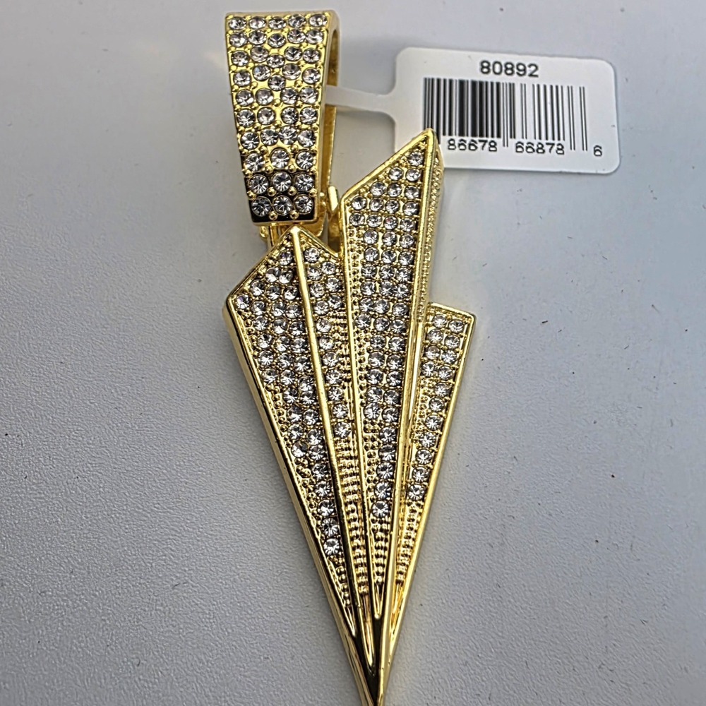 NEW Invicta Elements Mile High Iced Out‎ Pendant & Chain 21.65" Gold #965 - Picture 4 of 7